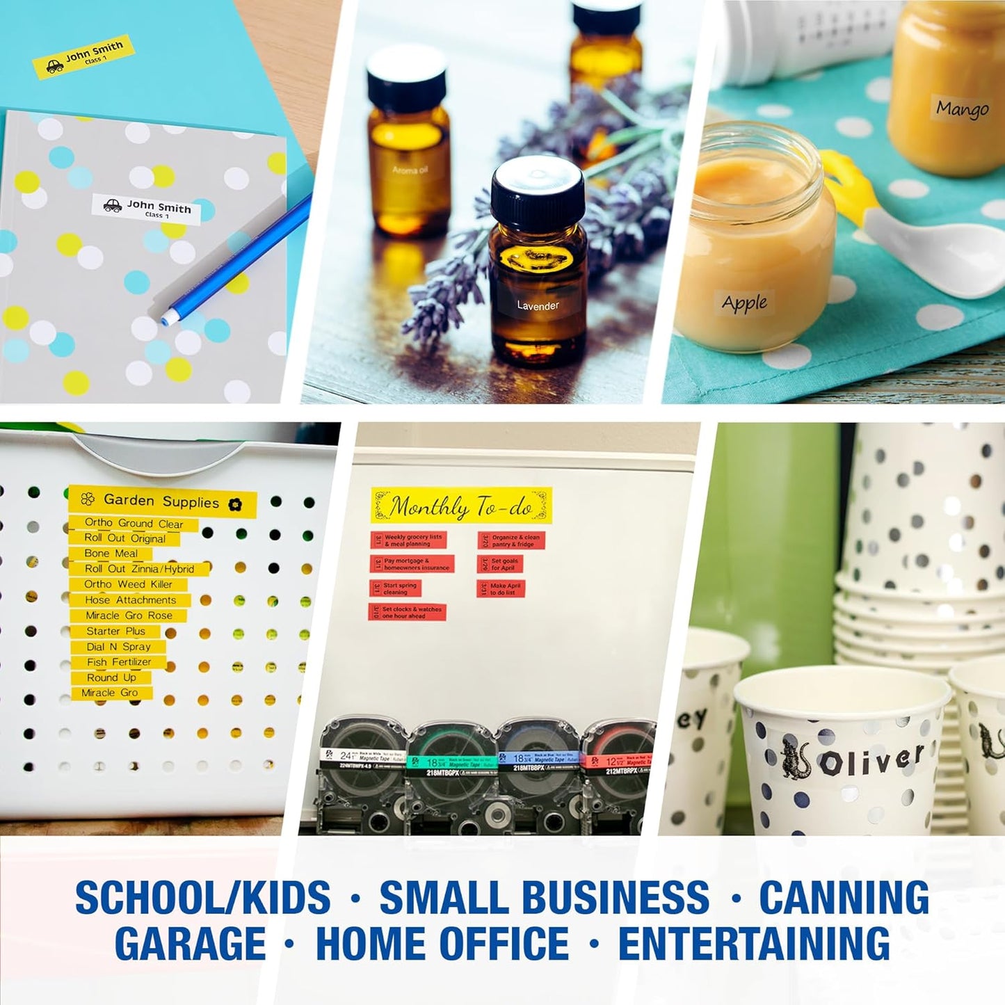 LABELWORKS Epson LW-C410PX Portable Bluetooth Label Machine Printer for Home and Office – Efficient, Create Sticker Labels for Crafts and Organization, Designer Tape Supported, App Compatible