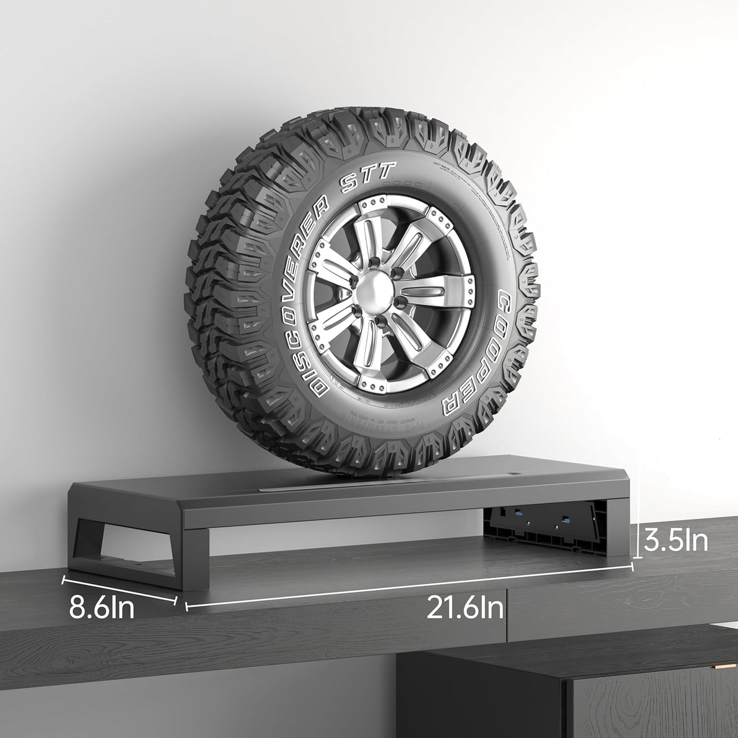 Computer monitor stand Laptop Desk Shelf & Monitor Riser ，21.6 inches,22W charging , 2 USB 3.0 , and 1 USB 2.0， Monitors/PC/Laptop/Computer Space Saver Organizer ，Heavy Duty Gift Gaming Studio Office (USB Hub Fast Charging Version, 550mm)