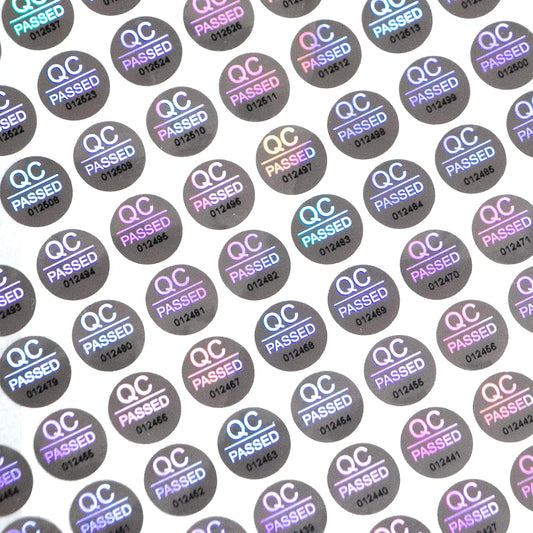 1100pcs QC Passed Tamper Proof Stickers High Security Hologram Labels Warranty Void Seal with Unique Serial Number 0.4 inch