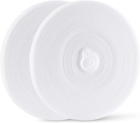 54 Yards x 1/2 Inch Reusable Cable Ties - BSELEYY Adjustable Cord Straps Cable Management Tape Cord Organization Straps Hook Loop Tape Cord Wrap for Home,Office, Wire Bundling (27Yd x 2 Rolls)