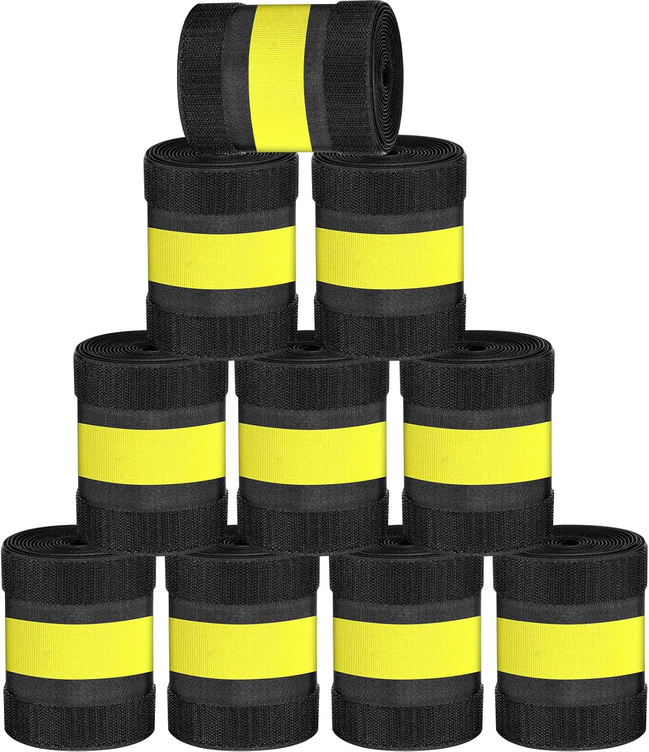 WILLBOND Carpet Cord Cover Cable Grip Floor Cover Cable Protector Management Only for Commercial Office Carpet(Black and Yellow,98.43 ft)