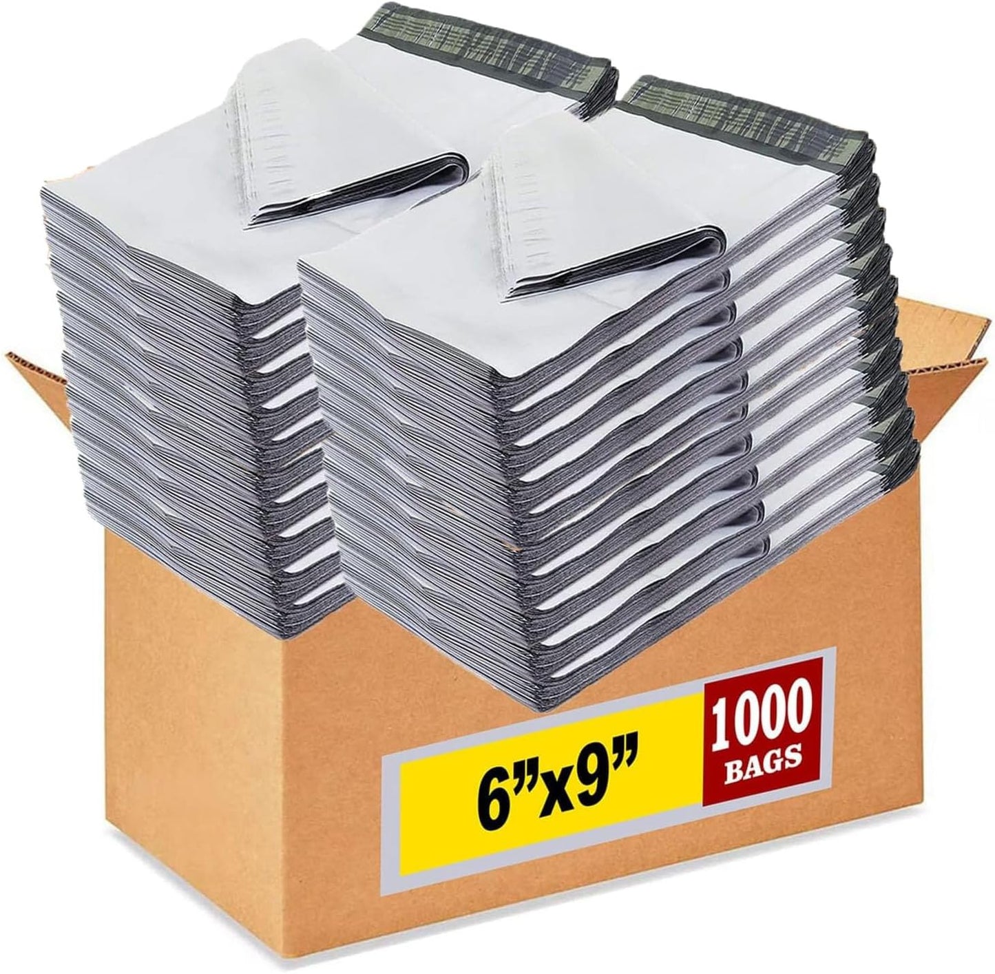 iMBAPrice 2000 - 6X9 Premium Matte Finish White Poly Mailers Envelopes Bags (iMBA-1PM-2000)