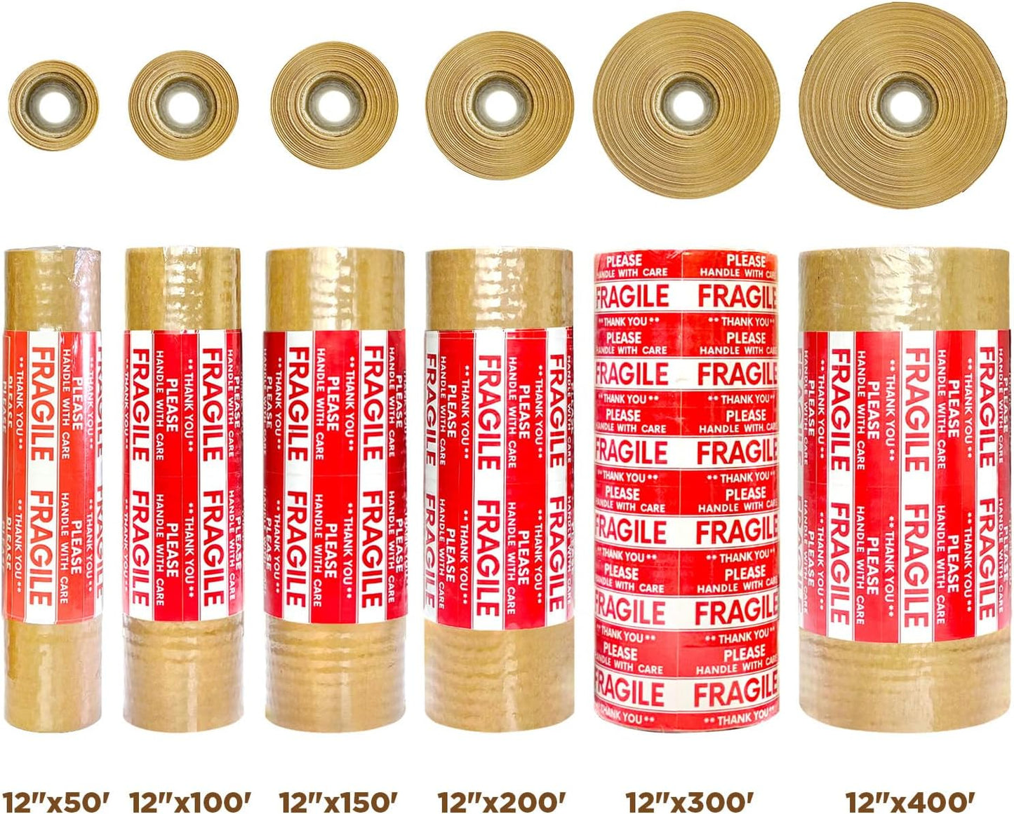 Honeycomb Packing Paper, 12"x400' Red | Perforated Honeycomb Packing Paper Recyclable Moving Supplies for Shipping & Moving | Plastic-Free Alternative to Bubble Cushion Wrap with 36 Fragile Stickers