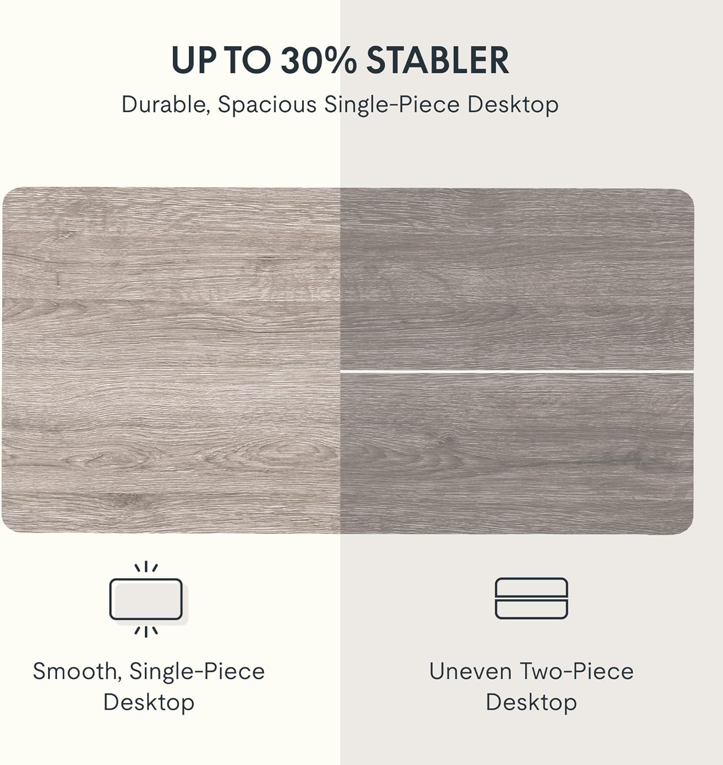 FLEXISPOT EN1 Whole Piece Standing Desk, 60 x 24 Inches Height Adjustable Desk Electric Sit Stand Desk for Home Office (Black Frame + Gray Wood Desktop, 2 Packages)