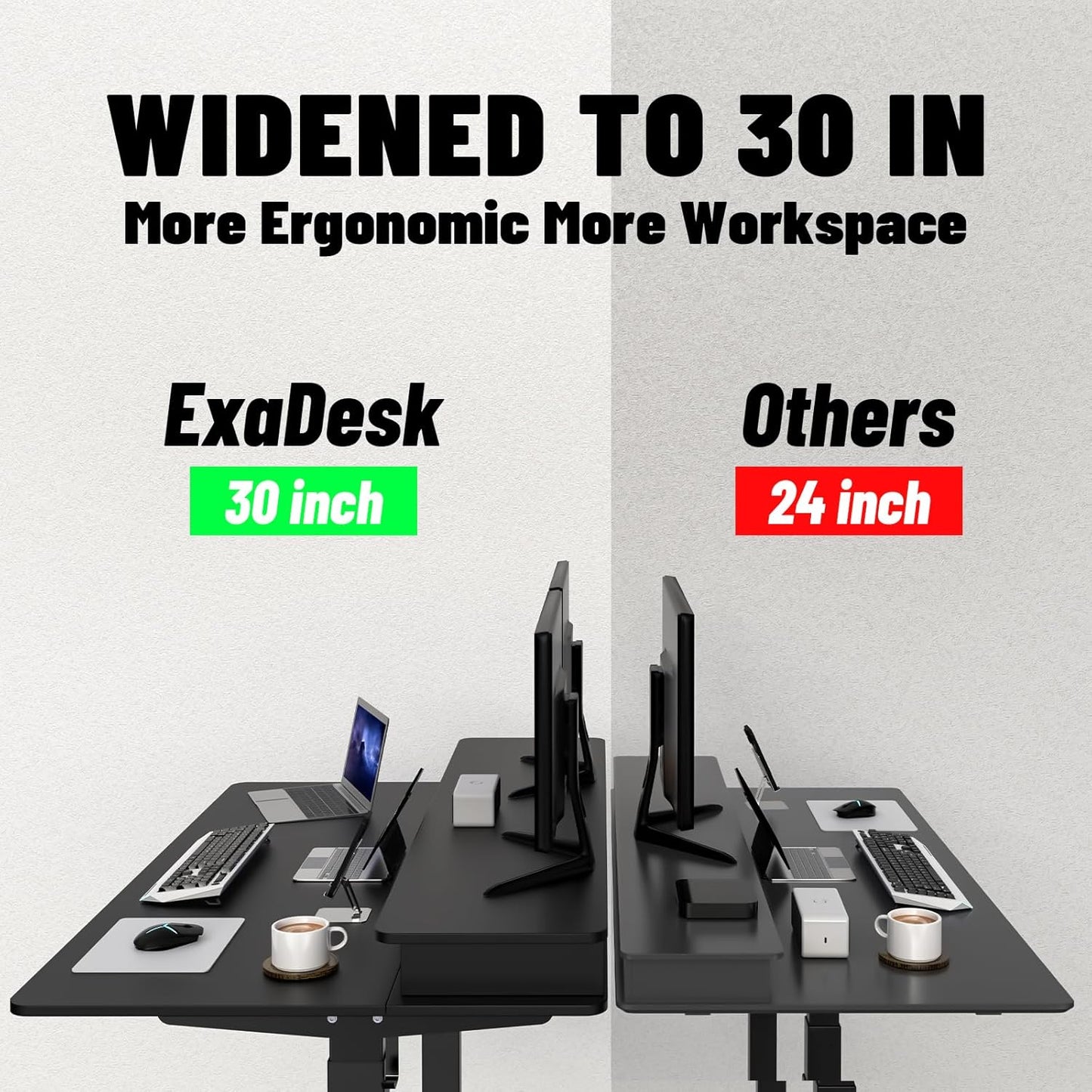 Electric Standing Widened Desk 63 * 30 Inches Adjustable Height with 4 Drawers, Double Storage Shelves Stand Up Desk, Home Office Workstation Sit Stand up Desk (Classical Black)