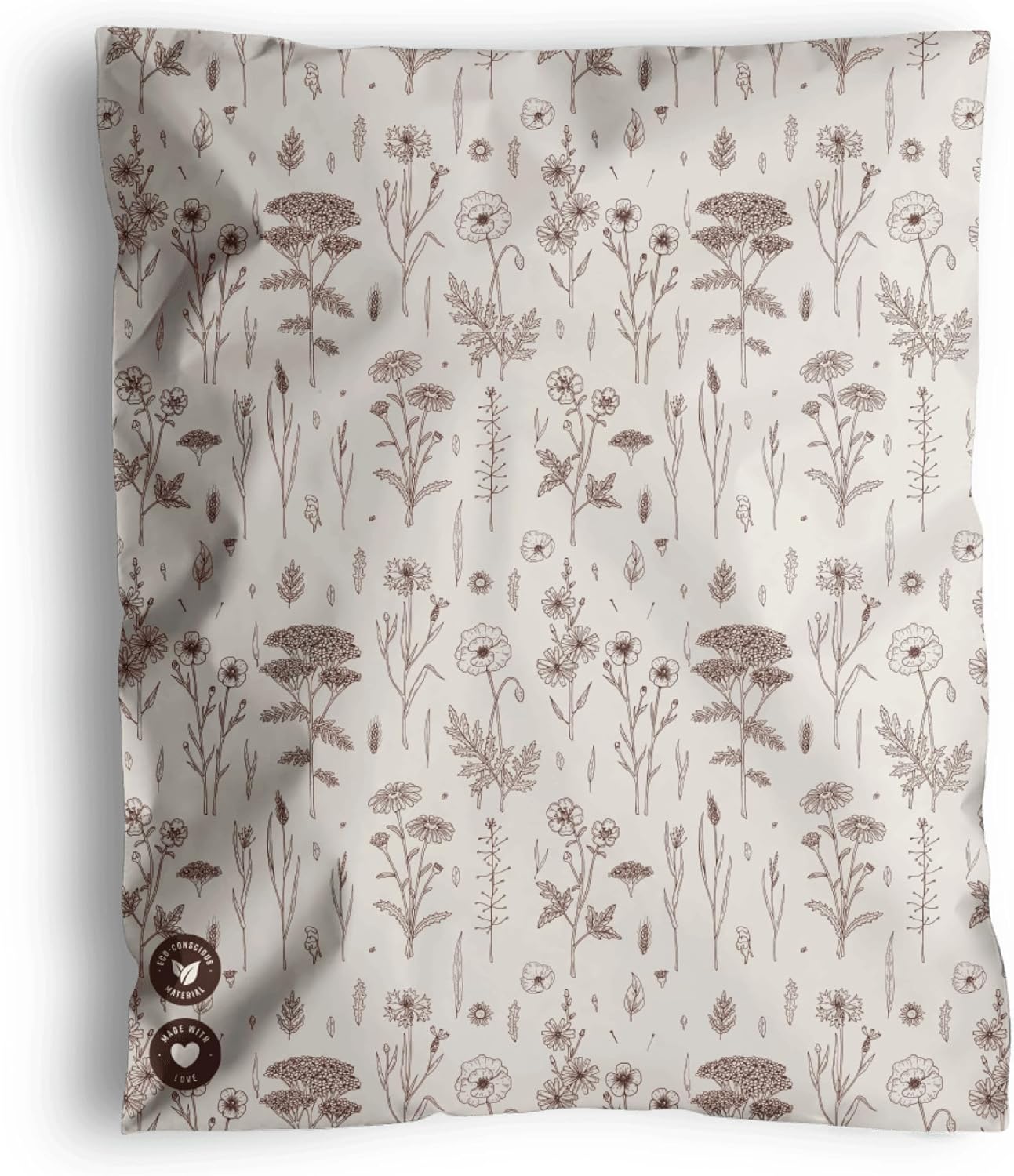 Poly Mailers 10x13-25 Pack Biodegradable Shipping Bags for Clothes - Impack Self-Seal Waterproof Thick Mailing Envelope for Accessories & Clothing - Wildflower