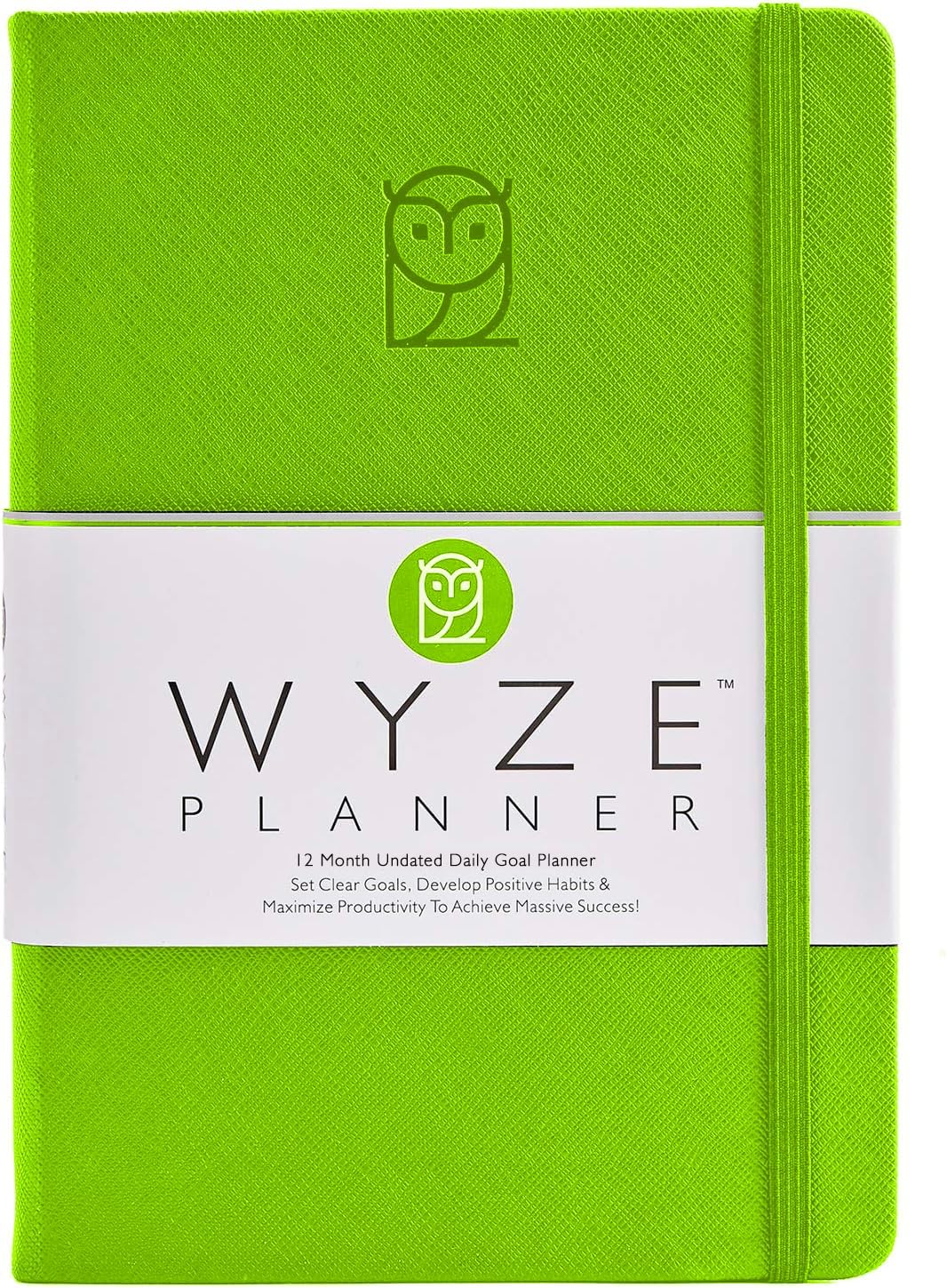Undated Daily Planner – 1-Year B5 Productivity Organizer with Two-Page Weekly Spread, Goal Setting, Habit Tracker, Weekly & Monthly Pages – Hardcover Time Management Notebook (Lime Green)