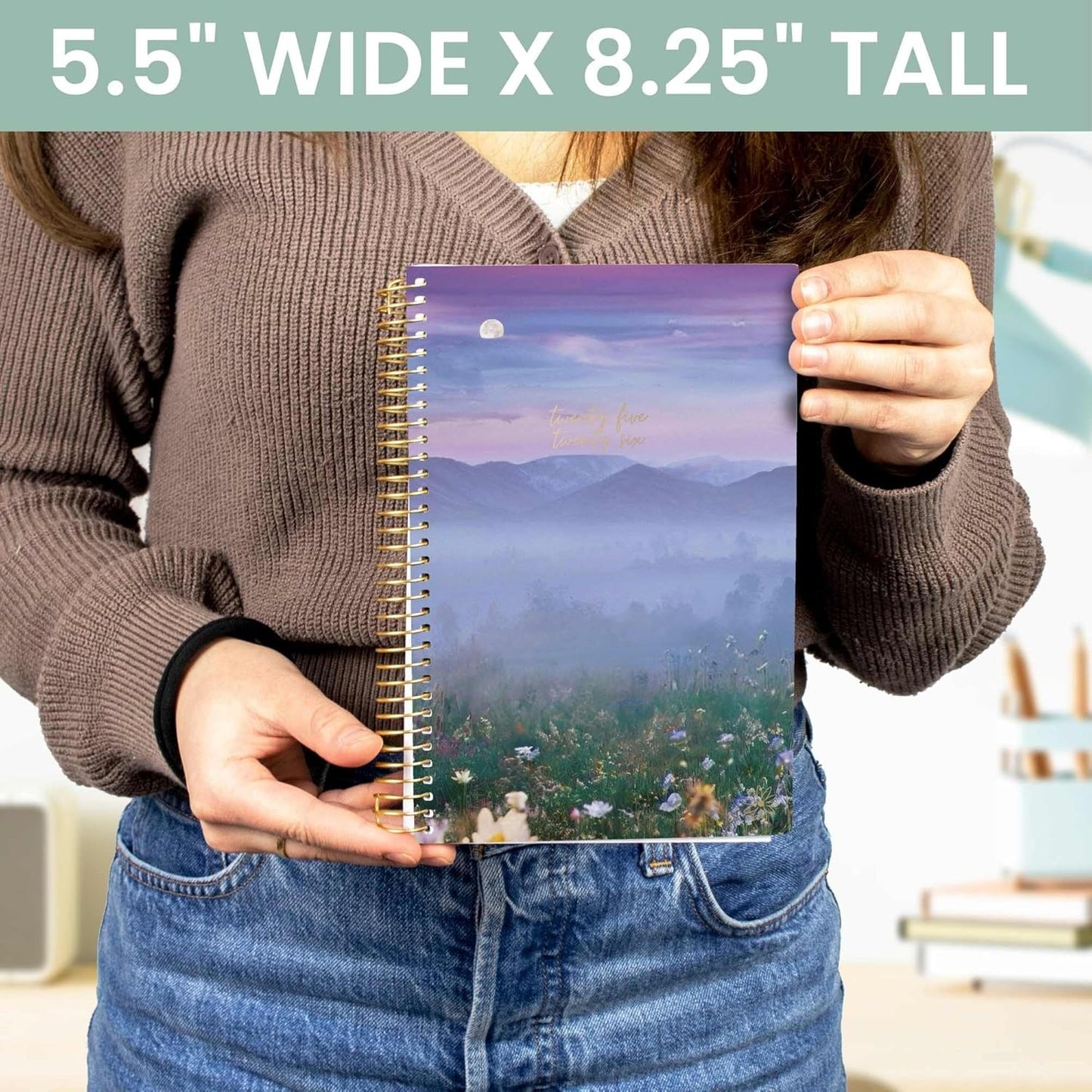 bloom daily planners 2025-2026 Academic Year Daily Planner (July 2025 - July 2026) - A5 Weekly & Monthly Calendar Agenda Organizer Book with Stickers - 5.5" x 8.25" - Mystical Mountains