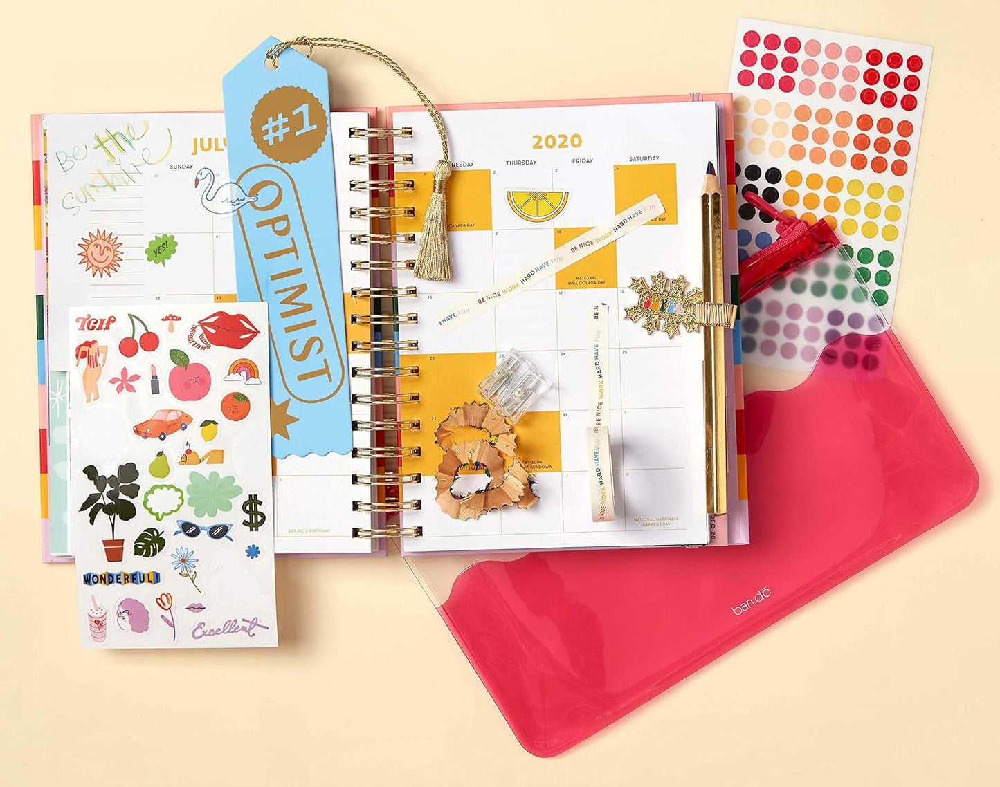 ban.do Planner Sticker Book with Over 700 Assorted Stickers, 35 Pages of Colorful Unique Stickers for Journals/Calendars, Issue 5