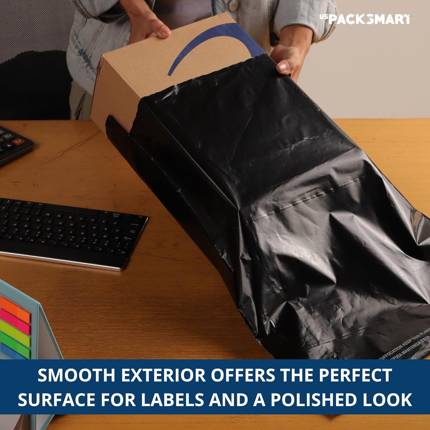 Black Plastic Poly Mailers 9"x12" | Shipping Bags for Clothing, Books & Accessories | Durable Shipping Envelopes | Waterproof and Tear-Proof with Strong Self-sealing Adhesive | 100-Pack