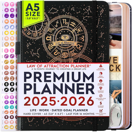 2025-2026 Planner Weekly and Monthly | 16-Month Life Planner to Increase Focus & Productivity | Reduce Overwhelm & Achieve Your Biggest Goals | Include Gift Box & Stickers | Sep 2025-Dec 2026
