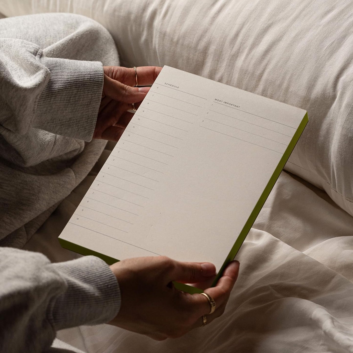 Daily and Weekly To-Do List Notepad – Desk Pad for Work and Study, Lime, 8x6 Inches