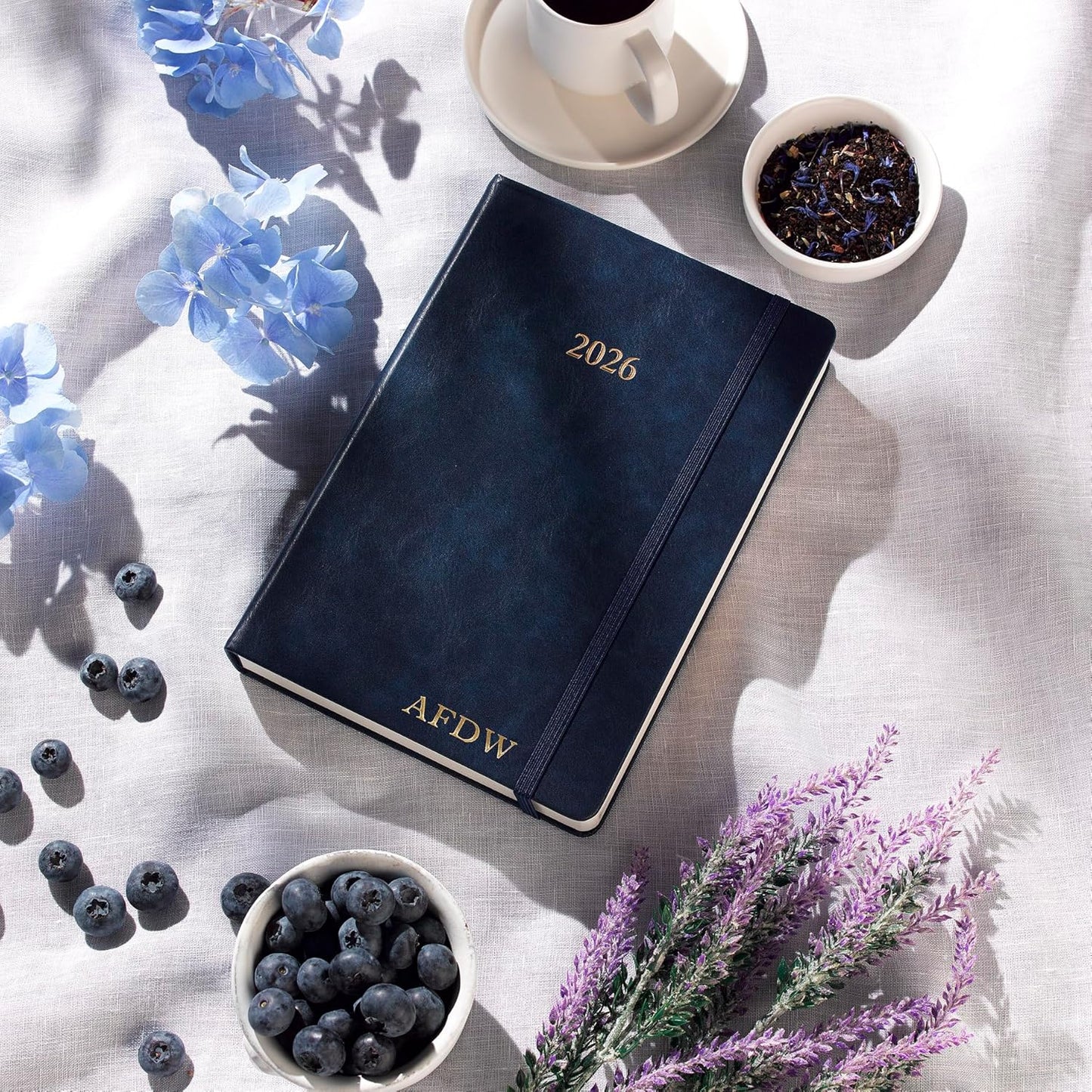 Wykeham's Executive 2026 Daily Journal Planner – US Public Holidays & Format – Customization Available (Personalized Royal Blue, 8.5"×5.5")