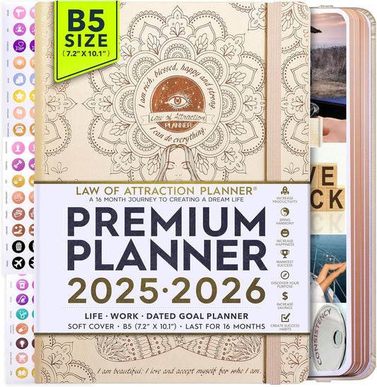 2025-2026 Planner Weekly and Monthly | 16-Month Life Planner to Increase Focus & Productivity | Reduce Overwhelm & Achieve Your Biggest Goals | Include Gift Box & Stickers | Sep 2025-Dec 2026